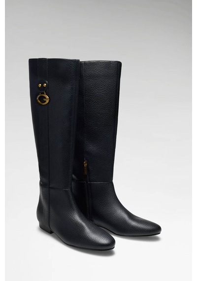 Guess G Boots Suni Deri Siyah Kadın Çizme Flfanaele11
