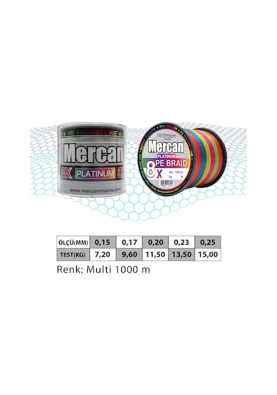 Pe Örgü Multıcolor 8X İp 1000 M Misina