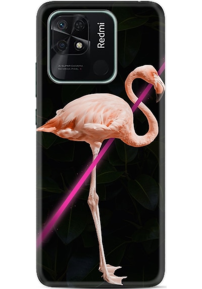 Xiaomi Redmi Poco C40 Kılıf Silikon Desen Özel Seri Line Filamingo 1776