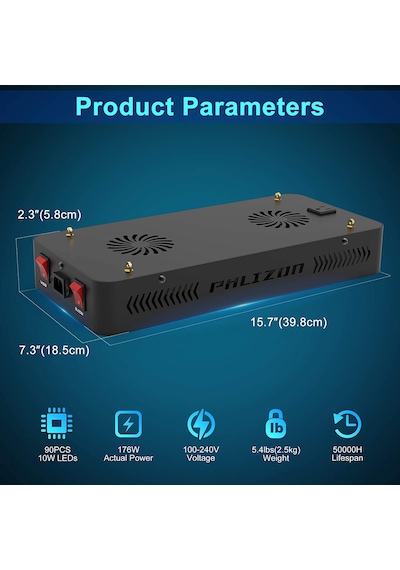 Phlizon D9 Dual Chip Led Bitki Yetiştirme Lambası