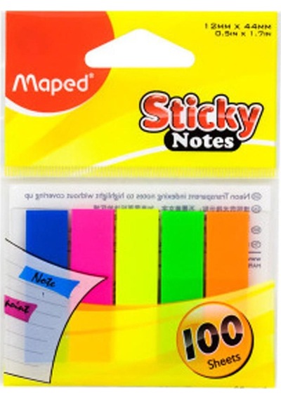 Maped 12X44 Plastik 100 Sayfa Film Yapışkanlı Not Kağıdı