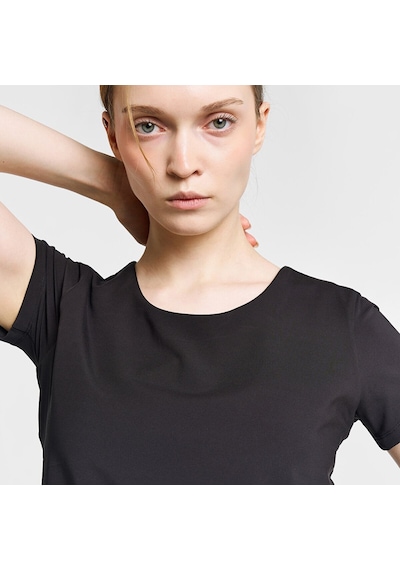 Lescon Kadın Antrenman Kısa Kol T-shirt 26b-2056 Siyah