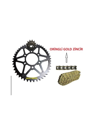 Zincir Dişli Seti A Kalite Oringli Gold Sarı Zincirli 2004-2015 H