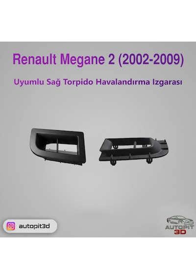 Renault Megane 2 2002-2009 Uyumlu Sağ Torpido Havalandırma Izgarası