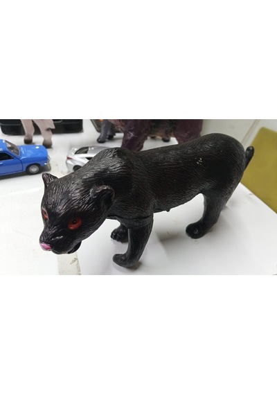 Plastik Oyuncak Hayvan Büyük Boy Kara Panter 17 Cm