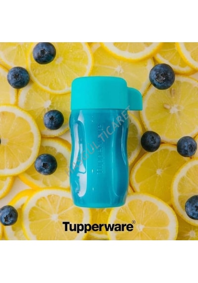 Tupperware Mini Eko Şişe 90 Ml Turkuaz İlaç Kuruyemiş Şişesi