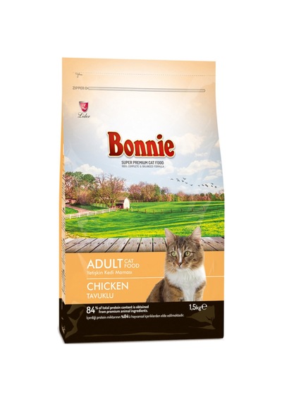 Bonnie Tavuklu Kuru Kedi Maması 1.5 Kg - 2 Adet Tarı