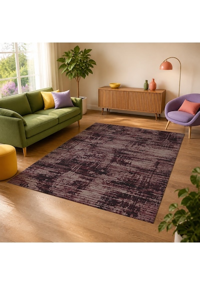 Kartela Halı Riva Halı Kaymaz Taban Makinede Yıkanabilir Halı Bordo - 120 X 180 Cm