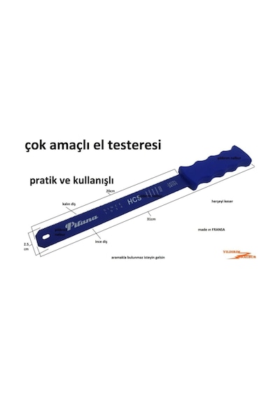 Çok Amaçlı Demir Ahşap Iki Yüzlü Fransa Malı Kalite El Testeresi