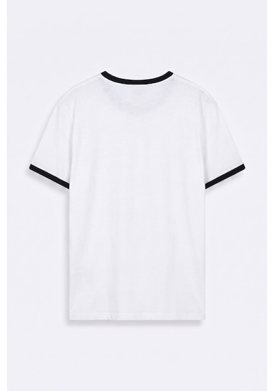 LTB Varsity Baskılı Biye Detaylı Relaxed Fit Beyaz T-shırt