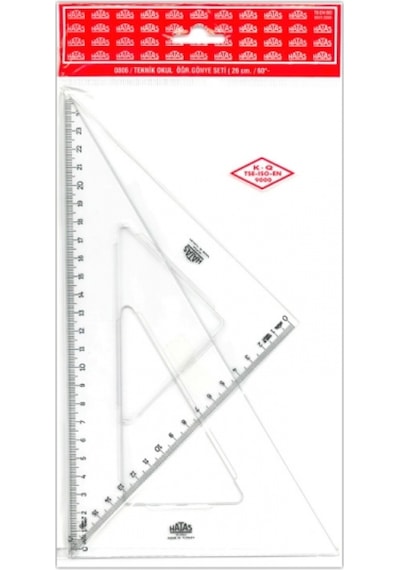 Hatas Gönye Seti 26cm 60-45 - 3 Takım