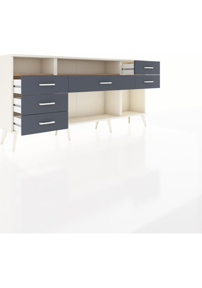 Arges Konsol 2 Raflı 6 Çekmeceli 176x30x83 Aytaşı-çam/antrasit Çam/antrasit Arges Konsol 2 Raflı 6 Çekmeceli 176x30x83 Aytaşı-çam/antrasit Çam/antrasit