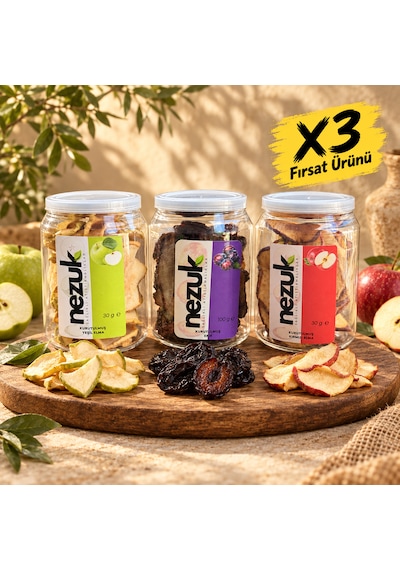 Kurutulmuş Meyve 3 Lü Karışık Set 160 G Yeşil Elma Kurusu 30 G, Erik Kurusu 100 G, Kırmızı Elma Kurusu 30 G Nezuk Kurutulmuş Meyve 3 Lü Karışık Set 160 G Yeşil Elma Kurusu 30 G, Erik Kurusu 100 G, Kırmızı Elma Kurusu 30 G Nezuk