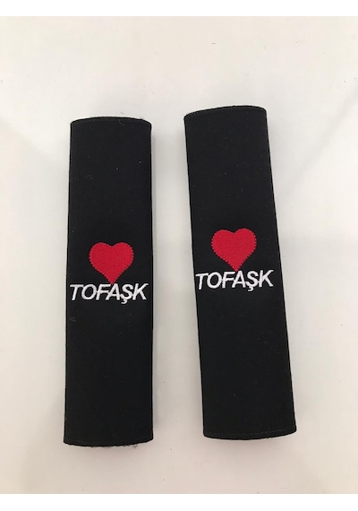 Tofaş Uyumlu Nakışlı Deri 1 Çift Boyun Yastık Ve 1 Çift Kemer Pedi