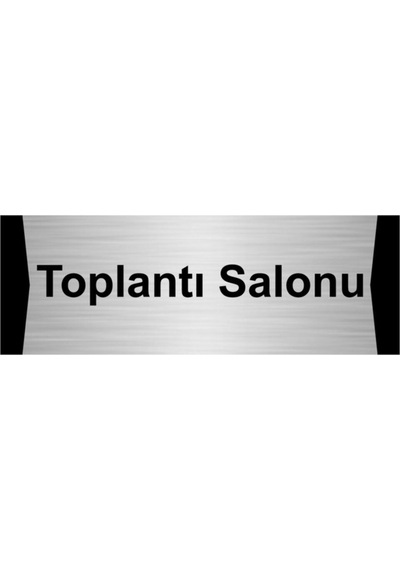 Toplantı Salonu 5x20cm Gümüş Renk Metal Yönlendirme Levhası