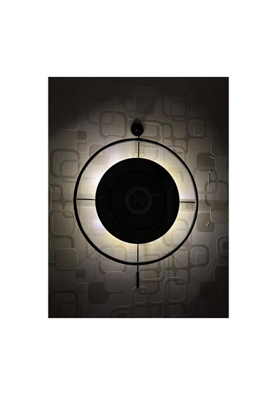 Pey Aksesuar Metal Camlı Duvar Saati 60x80 Cm Büyük Boy Işıklı Gerçek Cam Siyah-füme-siyah-gümüş M61-siyah-füme-siyah-gümüş