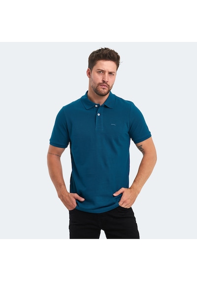 Slazenger SOHO I Erkek Polo Yaka Petrol Tişört