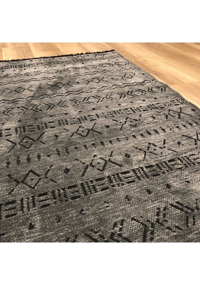 Hoom Rugs Prestij Eko 343 Antrasit Dekoratif Yıkanabilir Kilim