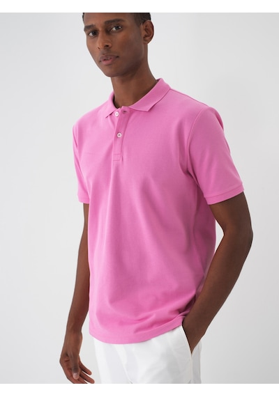 Xint Pembe Pamuk Dokulu Regular Fit Tişört 502070