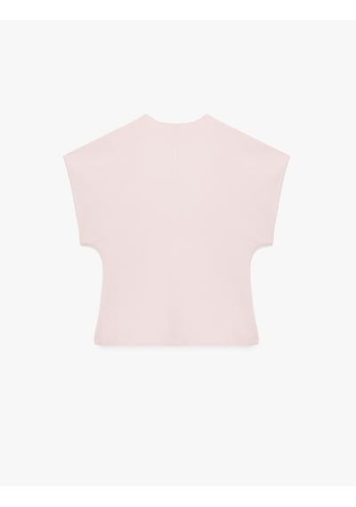 Koton Regular Fit Metal Aksesuarlı Kolsuz V Yaka Yelek Pembe 6sak20138uw Gül