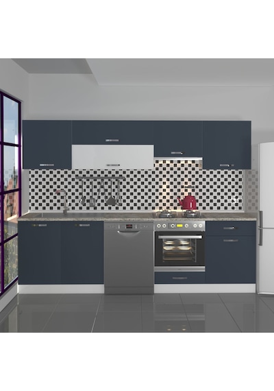 Decoraktiv Elite 280y Ank Mdf Hazır Mutfak Dolabı - Tezgah Dahil - Antrasit