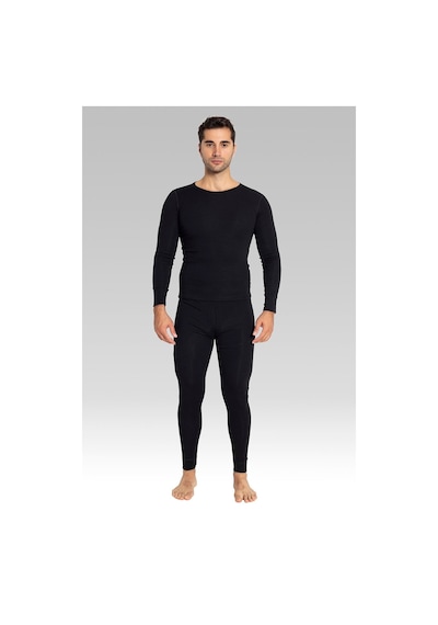 Arma Yıldız Erkek Termal Takım Alt Üst İçlik Siyah Siyah
