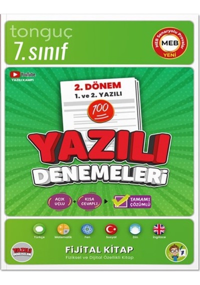 7. Sınıf Yazılı Denemeleri 2. Dönem 1 Ve 2. Yazılı - Tonguç Yayınları