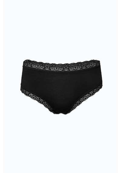 Malabadi Kadın 6'lı Paket Ultra Yumuşak Micro Modal Dantelli Slip Külot 6m700 Siyah - Beyaz
