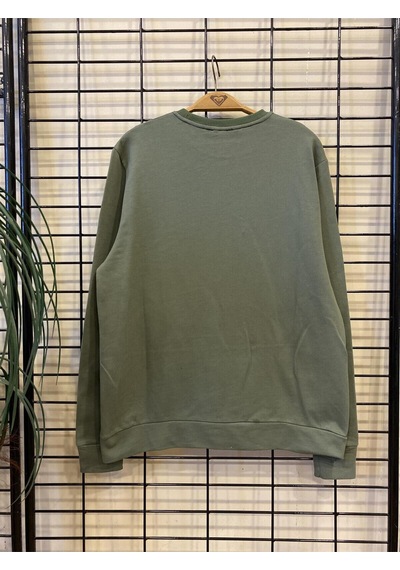 Süperlife Erkek Bisiklet Yaka Regular Fit İnce Sweatshirt Spr 20k30 Haki