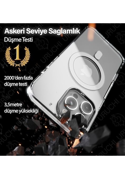 Pro Max Için İle Şeffaf Kılıf Serisi Darbeye Dayanıklı Düşmeye Dayanıklı Ultra Kılıf 2x Askeri Standartlara Diğer