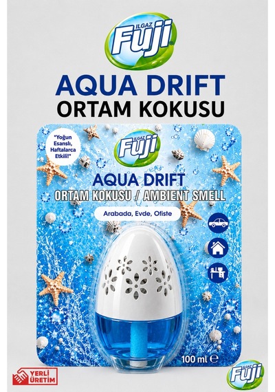 Ilgaz Fuji Okyanus Esintili Araç, Wc, Oda Ve Ortam Kokusu 100 Ml Aqua Drift Kalıcı Kavanoz Koku