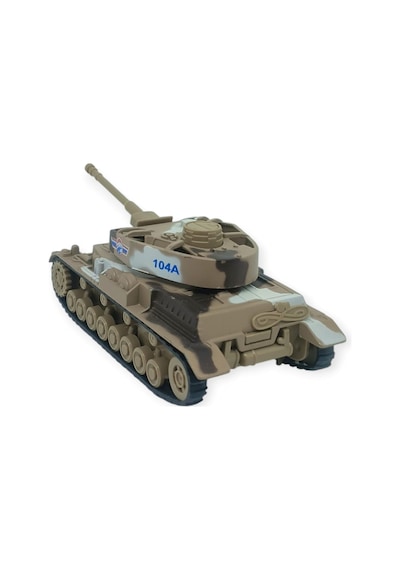 Kamuflajlı Askeri Tank Oyuncak - Gerçekçi Detaylı Model Savaş Tankı - Kahverengi
