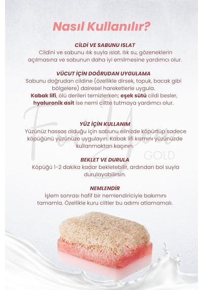 Doğal Kabak Lifli Eşek Sütü & Hyaluronik Asit Sabun Kabak Lifi - Lavanta