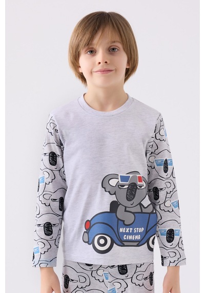 Rolypoly Erkek Çocuk Gri Pijama Takımı 5274-45637 Gri