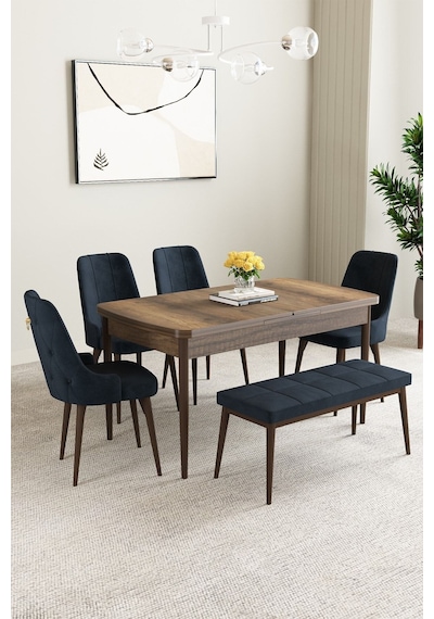 Clara Barok Desen 80x132 Açılabilir Mdf Masa Yemek Odası Takımı,mutfak Takımı 6 Adet Sandalye Çok Renkli Clara Barok Desen 80x132 Açılabilir Mdf Masa Yemek Odası Takımı,mutfak Takımı 6 Adet Sandalye Çok Renkli