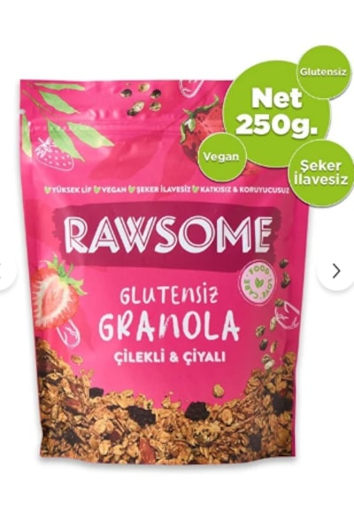 Glutensiz Çilekli & Çiyalı Granola 250 G