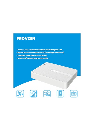 Provzen Hilook 9 Kameralı Full Hd Colorvu Mikrofonlu Güvenlik Kamerası Olay Anında Bildirim