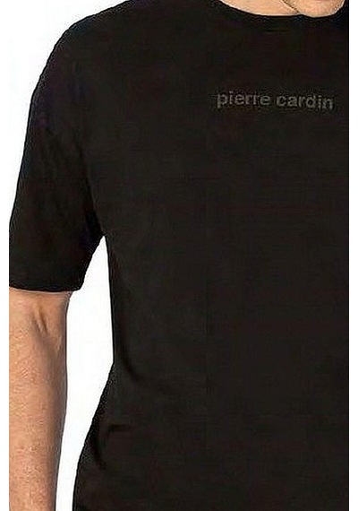 Pierre Cardin 6086 Erkek Kısa Kollu Bisiklet Yaka Oversize Pijama Takım-siyah Siyah