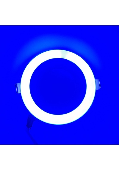 Beyaz Mavi Sıva Altı Spot Panel Led Armatür 3+3 Watt Beyaz