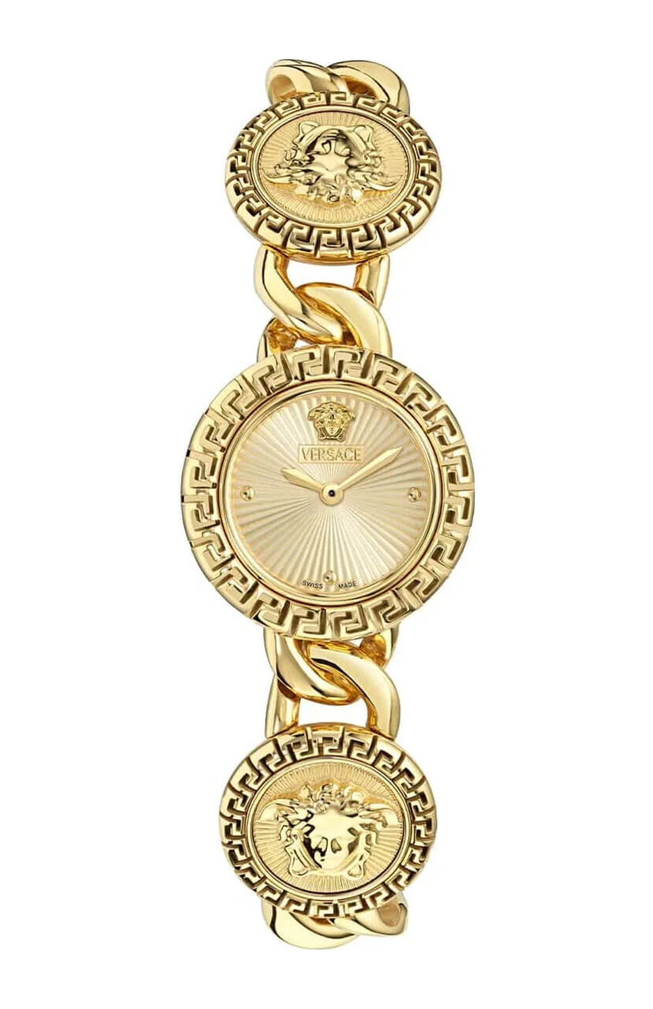 Versace Greca Stud Icon 28 Mm Quartz Saat Vrscve0q00425 Altın