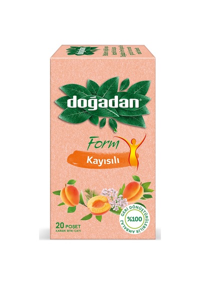 Doğadan Form Kayısılı Süzen Poşet Çay 20'li 50 G