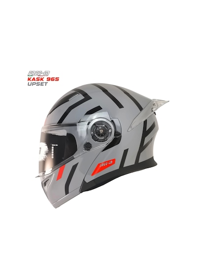 Free M 965 Upset Çene Açılır Kask Nardo Gri - Siyah