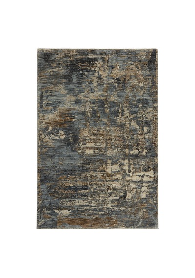 Vivanni Home Everlynn Polyester Vintage Halı Pamuk Atkı Tabanlı Modern Dokuma Ev Halısı Mavi