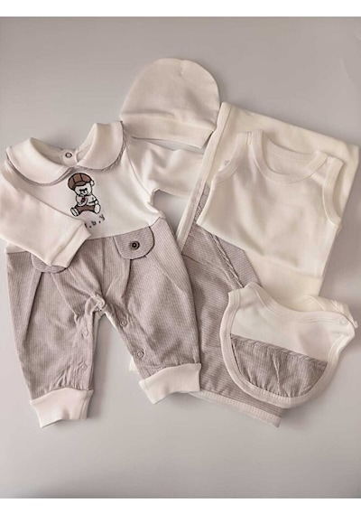 Stella Butik %100 Doğal 7 Parça Hastane Çıkışı Çok Renkli
