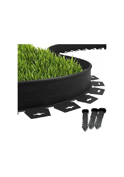 Lux Garden Çim Ayırıcı 25 M Siyah Çim Sınırlayıcı Taş Toprak Ayıracı Çim Ayracı Çim Ayırıcı Bariyeri Diğer