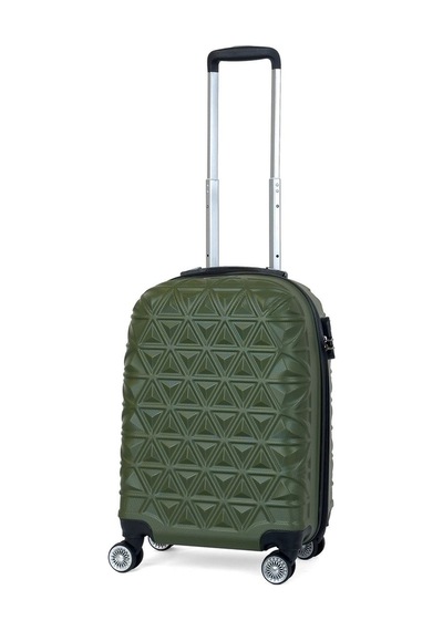 Reymond Luggage Piramit Desen ABS Seyahat Valizi, Canyon Serisi,  Haki - Kabin Boy Haki