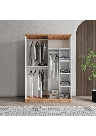 Rosa 4 Kapaklı Aynalı Komple Mdf Gardırop - Elbise Dolabı