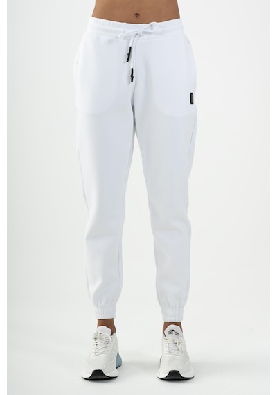 Maraton Sportswear Comfort Kadın Dönüşlü Paça Basic Beyaz Eşofman Altı 22163-beyaz Beyaz