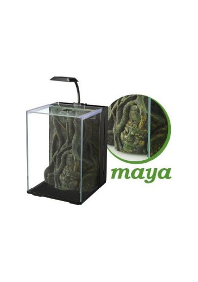 Nubios Maya Dekorlu Nano Akvaryum Siyah 20x22x29 Cm