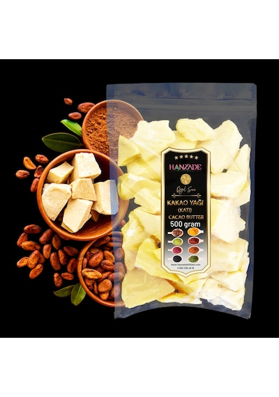 Hanzade Bitkisel Yenilebilir Saf Katı Kakao Yağı 500 G
